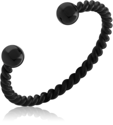 BLACK PVD COATED SURGICAL STEEL GRADE 316L OPEN RING