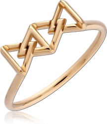 STERLING 925 SILVER GOLD PLATED 18K RING