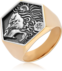 STERLING 925 SILVER GOLD PLATED 18K AND RHODIUM PLATED JEWELED RING