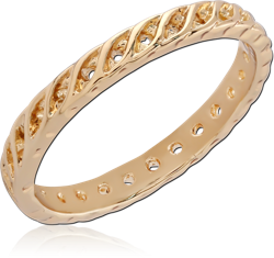 STERLING 925 SILVER GOLD PLATED 18K JEWELED RING SPECIAL NEW DESIGN