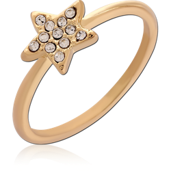 STERLING 925 SILVER GOLD PLATED 18K JEWELED RING SPECIAL NEW DESIGN
