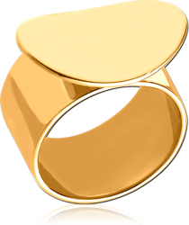 DISC GOLD PLATED BASE METAL RING