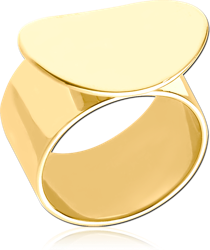 DISC GOLD PLATED BASE METAL RING