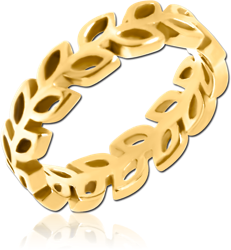 GOLD PVD COATED SURGICAL STEEL GRADE 316L RING