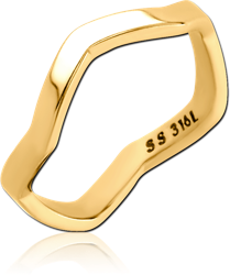 GOLD PVD COATED SURGICAL STEEL GRADE 316L RING