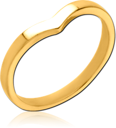 GOLD PVD COATED SURGICAL STEEL GRADE 316L RING