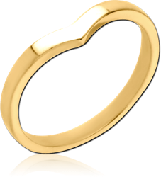 GOLD PVD COATED SURGICAL STEEL GRADE 316L RING