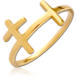 GOLD PVD COATED SURGICAL STEEL GRADE 316L RING