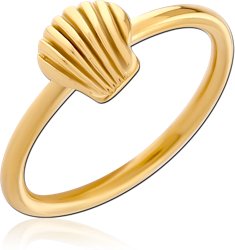 GOLD PVD COATED SURGICAL STEEL GRADE 316L RING
