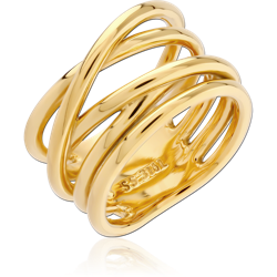 GOLD PVD COATED SURGICAL STEEL GRADE 316L RING