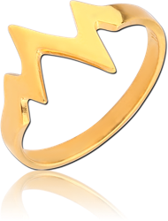 GOLD PVD COATED SURGICAL STEEL GRADE 316L RING