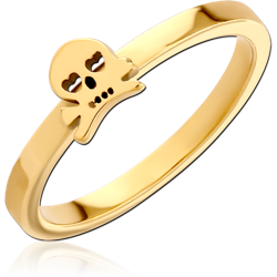 GOLD PVD COATED SURGICAL STEEL GRADE 316L RING