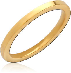 GOLD PVD COATED SURGICAL STEEL GRADE 316L RING
