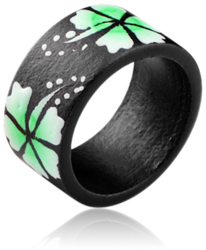 PAINTED ORGANIC WOOD RING