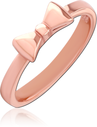 ROSE GOLD PVD COATED SURGICAL STEEL GRADE 316L RING - BOW