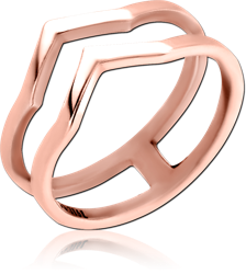 ROSE GOLD PVD COATED SURGICAL STEEL GRADE 316L RING