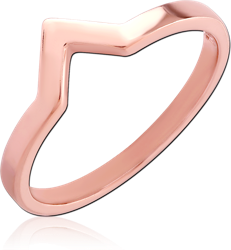 ROSE GOLD PVD COATED SURGICAL STEEL GRADE 316L RING