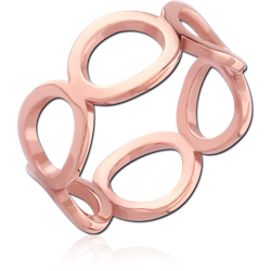 ROSE GOLD PVD COATED SURGICAL STEEL GRADE 316L RING
