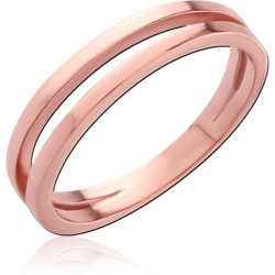ROSE GOLD PVD COATED SURGICAL STEEL GRADE 316L RING