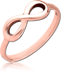 ROSE GOLD PVD COATED SURGICAL STEEL GRADE 316L RING - INFINITY