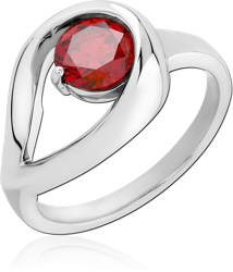 STERLING SILVER 925 RHODIUM COATED JEWELED RING