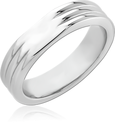 STERLING 925 SILVER RHODIUM PLATED JEWELED RING