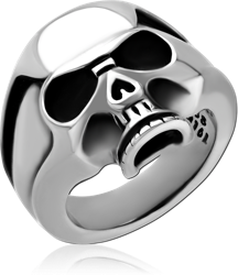 SURGICAL STEEL GRADE 316L RING - SKULL