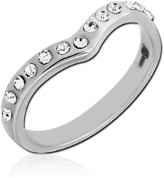 SURGICAL STEEL GRADE 316L JEWELED RING