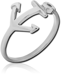 SURGICAL STEEL GRADE 316L RING - ANCHOR