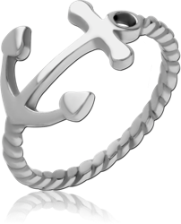 SURGICAL STEEL GRADE 316L RING - ANCHOR
