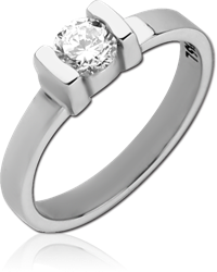 SURGICAL STEEL GRADE 316L JEWELED RING