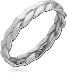 SURGICAL STEEL GRADE 316L RING - TWITST ROPE
