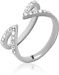 SURGICAL STEEL GRADE 316L JEWELED RING