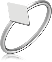 SURGICAL STEEL GRADE 316L RING - RHOMBUS