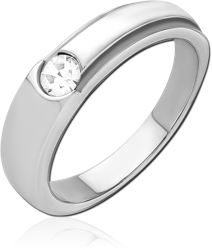 SURGICAL STEEL GRADE 316L JEWELED RING