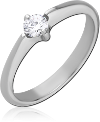 SURGICAL STEEL GRADE 316L JEWELED RING