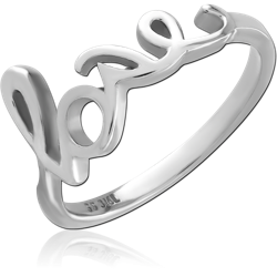 SURGICAL STEEL GRADE 316L RING - LOVE