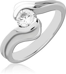 SURGICAL STEEL GRADE 316L JEWELED RING