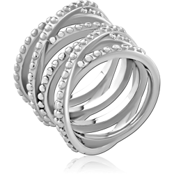 SURGICAL STEEL GRADE 316L JEWELED RING