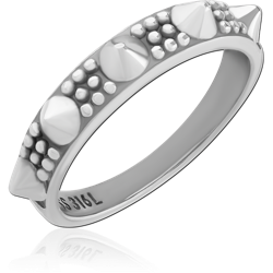 SURGICAL STEEL GRADE 316L JEWELED RING