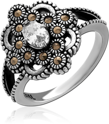 SURGICAL STEEL GRADE 316L JEWELED RING