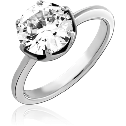 SURGICAL STEEL GRADE 316L JEWELED RING