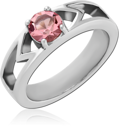 SURGICAL STEEL GRADE 316L JEWELED RING