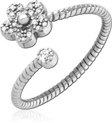 SURGICAL STEEL GRADE 316L JEWELED RING