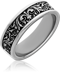 SURGICAL STEEL GRADE 316L OXIDIZED RING