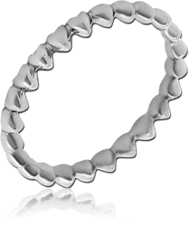 SURGICAL STEEL GRADE 316L RING - HEARTS