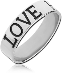 SURGICAL STEEL GRADE 316L RING - LOVE