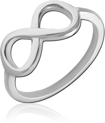 SURGICAL STEEL GRADE 316L RING - INFINITY PLAIN