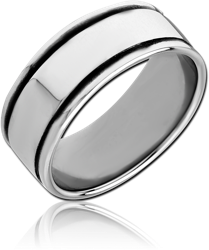 SURGICAL STEEL GRADE 316L RING - TWO LINES