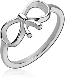 STERLING 925 SILVER RING - BOW TIE